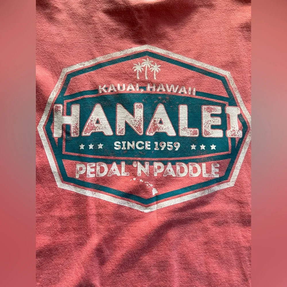 Hanalei, Hawaii Coral T-Shirt men’s, women’s sz. 2X Kauai - Picture 2 of 5
